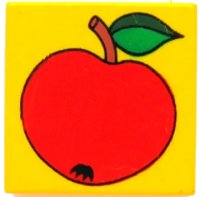 LEGO onderdeel Tile 2 x 2 with Apple Pattern 3068pb0050