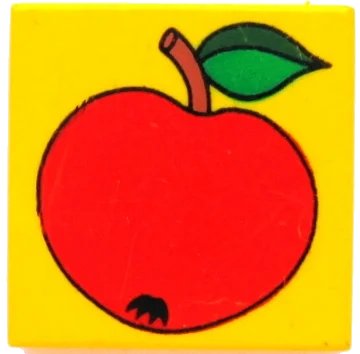 LEGO onderdeel Tile 2 x 2 with Apple Pattern (3068pb0050)