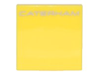 LEGO part Tile 2 x 2 with Silver 'CATERHAM' Pattern 3068pb1021