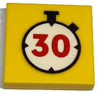 LEGO part Carreau 2 x 2 avec motif Montre/Chronomètre 3068pb1531