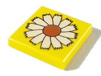 LEGO onderdeel Tile 2 x 2 with Flower Pattern 3068pb2435