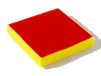 LEGO onderdeel Tile 2 x 2 with Scala Red Top Pattern 3068pb2445