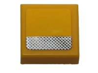 LEGO onderdeel Tegel 1 x 1 met Zilveren Streep met Zwarte Stippen Patroon (Sticker) - Set 40193 3070pb087