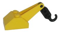LEGO part Hook Slope 45 2 x 3 x 1 1/3 Double with Arm and Black Tow Hook 3135c01