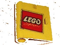 LEGO part Door 1 x 3 x 3 Left with Lego Logo Open O Style Pattern (Sticker) - Set 685 3193pb02