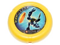 LEGO onderdeel Throwing Disk with Throwbot Scuba / Slizer Sub 3 Pips, LEGO Technic Logo, and Robot Throwing Disk Pattern 32171pb026