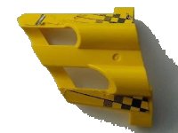LEGO part Technic, Panel Fairing # 2 Large Short, Large Holes, Side B with Checkered Flags and Number 1 Pattern (Sticker) - Set 8445 32191pb07