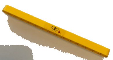 LEGO part Technic, Liftarm Thick 1 x 15 with Danger Extending Arm Pattern (Sticker) - Set 42097 (32278pb030)