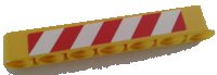 LEGO onderdeel Technic, Liftarm Thick 1 x 7 with Red and White Danger Stripes Pattern Model Right Side (Sticker) - Set 8053 32524pb026R