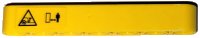 LEGO part Technic, Liftarm Dick 1 x 7 Abstand halten und Quetschbereich Warndreieckschilder Muster Modell rechte Seite (Aufkleber) - Set 42114 32524pb070R