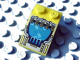 LEGO onderdeel Slope 33 3 x 2 with Divers Bubbles Pattern (3298pb001)