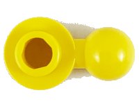 LEGO part Plate, Round 1 x 1 with Tow Ball with Hexagon Shaped Hole (Homemaker Figure / Maxifigure Hand) 3614b