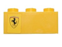 LEGO part Brick 1 x 3 with Ferrari Logo Pattern Left Side Model (Sticker) - Set 30194 3622pb055L