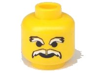 LEGO part Minifigure, Head Moustache Ice Planet White and White Eyebrows Pattern 3626p61