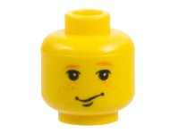 LEGO onderdeel Minifigure, Head Male Smirk, Earth Orange Freckles and Eyebrows Pattern (HP Ron Weasley) 3626pb0009