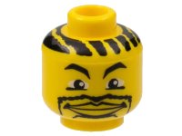 LEGO onderdeel Minifigure, Head NBA with Lips and Goatee and Hair Stripes Pattern 3626pb0117
