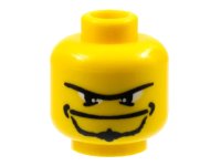 LEGO onderdeel Minifigure, Head Beard with Goatee, Unibrow and Eye Whites Pattern 3626pb0161