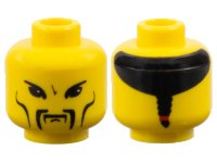 LEGO part Minifigure, Head Moustache Fu Manchu, Cheek Bones Pattern (Emperor Chang Wu) 3626pb0182