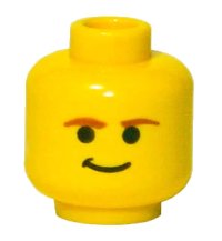 LEGO part Minifigure, Head Male Smirk and Brown Eyebrows Pattern (SW Han Solo) 3626ps5