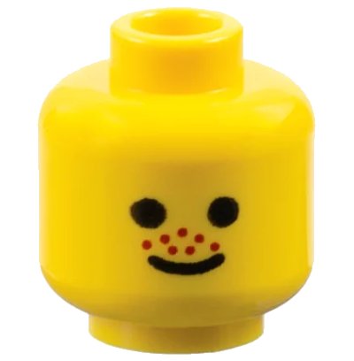 LEGO onderdeel Minifigure, Head Standard Grin and Red Nose Freckles Pattern (3626px124)