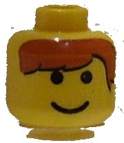 LEGO onderdeel Minifigure, Head Male Brown Bangs Pattern (3626px17)
