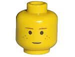 LEGO part Minifigure, Head Brown Eyebrows and Freckles Pattern 3626px45