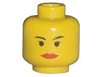 LEGO part Minifigure, Head Female with Red Lips Wide, Small Black Eyes, Thin Eyebrows Pattern (SW Padme) 3626px48