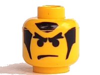 LEGO part Minifigure, Head Male Angry Eyebrows and Sideburns Ninja Pattern 3626px5