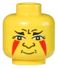 LEGO onderdeel Minifigure, Head Face Paint with Painted Triangles Pattern 3626px59