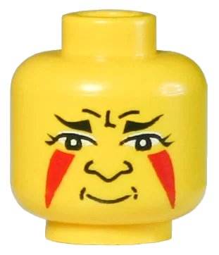 LEGO onderdeel Minifigure, Head Face Paint with Painted Triangles Pattern (3626px59)