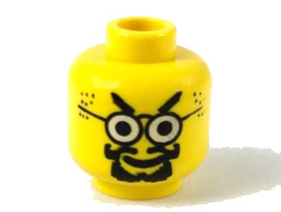 LEGO onderdeel Minifigure, Head Glasses with Goatee Pattern (3626px62)