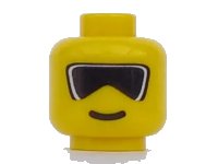 LEGO part Minifigure, Head Glasses with Dark Ski Goggles Pattern 3626px88