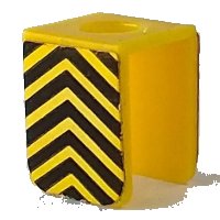 LEGO onderdeel Minifigure Vest with Black Upward Chevrons Pattern on Both Sides (Stickers) 3840pb01