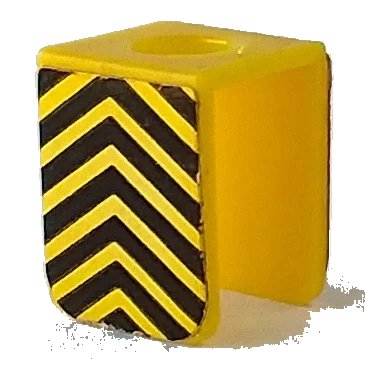 LEGO onderdeel Minifigure Vest with Black Upward Chevrons Pattern on Both Sides (Stickers) (3840pb01)