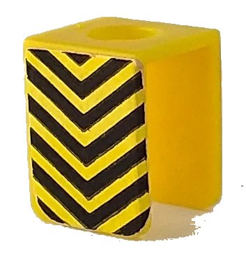 LEGO onderdeel Minifigure Vest with Black Downward Chevrons Pattern on Both Sides (Stickers) (3840pb19)