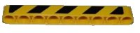 LEGO onderdeel Technic, Liftarm Thick 1 x 9 with Black and Yellow Danger Stripes Pattern (Sticker) - Set 8186 40490pb007