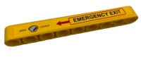 LEGO onderdeel Technic, Liftarm Thick 1 x 9 with Handle, Red Arrow and 'EMERGENCY EXIT' Pattern Model Left Side (Sticker) - Set 9396 40490pb052L