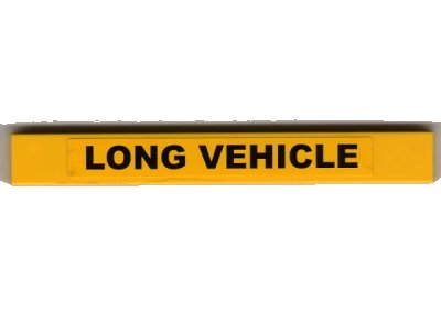 LEGO onderdeel Tile 1 x 8 with 'LONG VEHICLE' Pattern (Sticker) - Set 7900 (4162pb012)