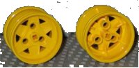 LEGO part Wheel 43.2mm D. x 26mm Technic Racing Small, 3 Pin Holes 41896