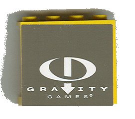 LEGO onderdeel Panel 1 x 4 x 3 with Gravity Games Logo White on Dark Gray Pattern (Sticker) - Set 3538 (4215pb054)