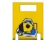 LEGO onderdeel Container, Box 2 x 2 x 2 Door with Slot with Yellow Submarine on Blue Triangle Pattern (Sticker) - Sets 1782 / 6441 (4346pb13)