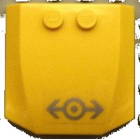 LEGO part Wedge 4 x 4 x 2/3 Triple Curved with Train Logo Silver Pattern (Sticker) - Sets 4514 / 10128 45677pb014