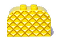 LEGO part Slope, Curved 4 x 2 x 2 Double with 4 Studs with Pineapple Skin Pattern 4744pb23