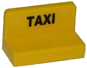 LEGO onderdeel Panel 1 x 2 x 1 with Black 'TAXI' Pattern on Inside (Sticker) - Set 7937 (4865pb045)