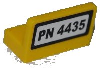 LEGO onderdeel Panel 1 x 2 x 1 with 'PN 4435' on White Background Pattern (Sticker) - Set 4435 4865pb046