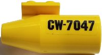 LEGO part Engine, Smooth Large, 2 x 2 Thin Top Plate with 'CW-7047' Pattern Model Left Side (Sticker) - Set 7047 4868bpb014L
