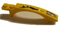 LEGO part Slope, Curved 8 x 1 x 1 2/3 with Arch and 2 Recessed Studs with Tribal and Headlight Pattern Model Left Side (Sticker) - Set 8183 50967pb005L