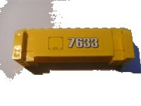 LEGO part Crane Section 4 x 12 x 3 with 8 Pin Holes with Service Door with Handle and '7633' Pattern on Both Sides (Stickers) - Set 7633 52041pb001