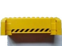 LEGO part Crane Section 4 x 12 x 3 with 8 Pin Holes with Black and Yellow Danger Stripes Pattern on Both Sides (Stickers) - Set 7249 52041pb003