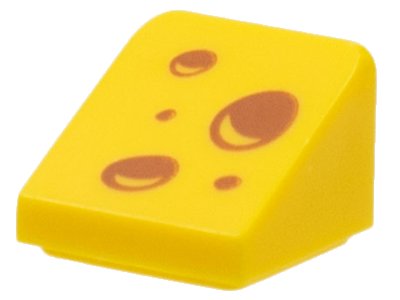 LEGO onderdeel Slope 30 1 x 1 x 2/3 with Swiss Cheese Pattern (54200pb103)